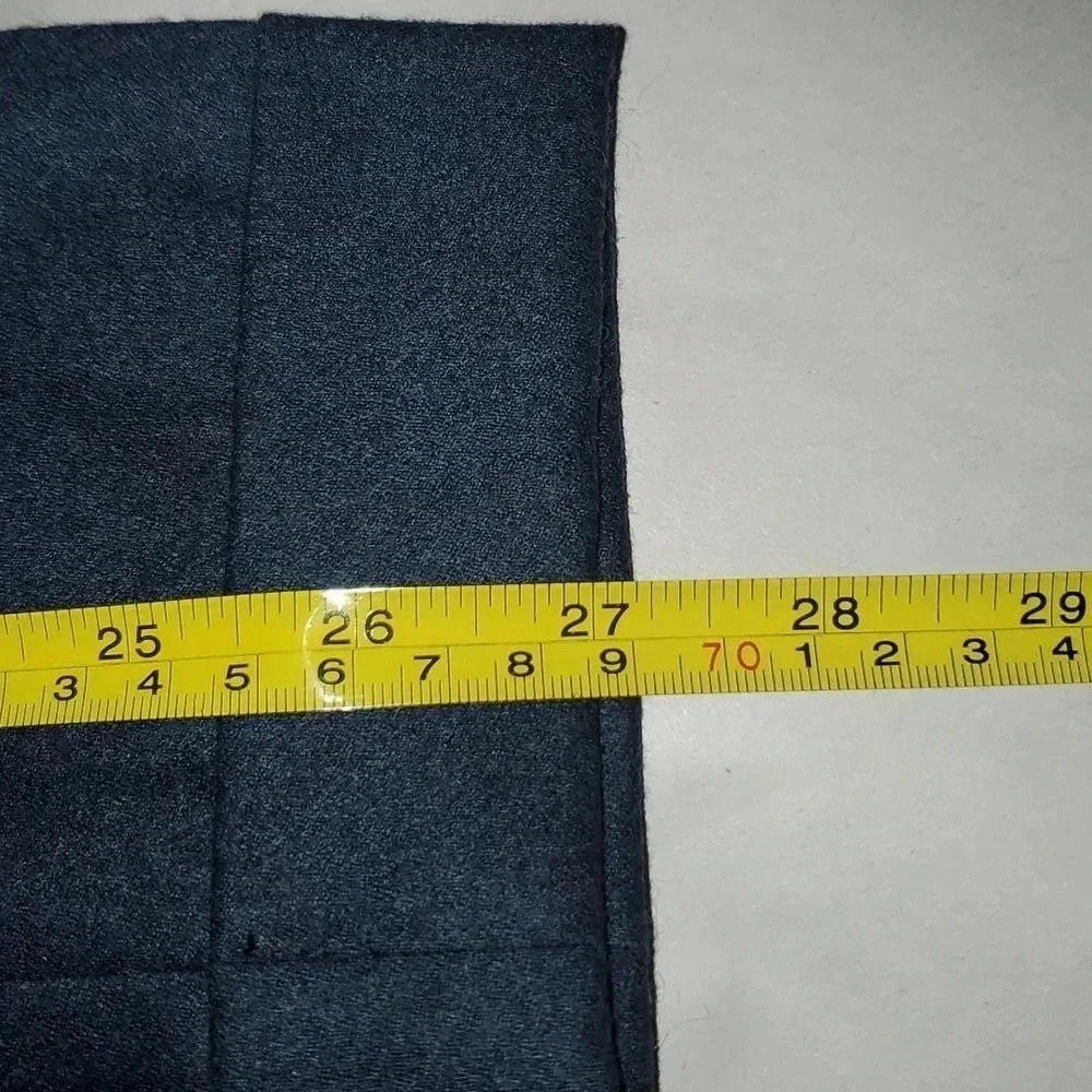 BALLIN CLASSIC Blue/Gray 90% Wool Flat Front Cuffed Dress Pants 38 - Picture 11 of 13